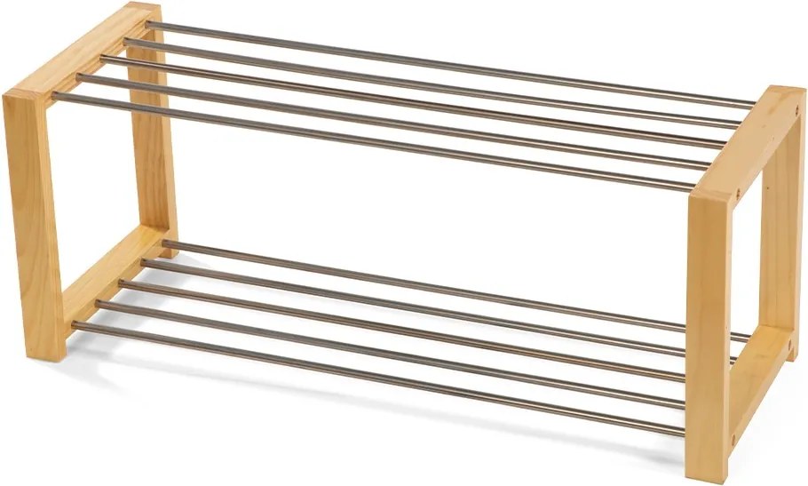 Noela Oceľový botník v dekore dreva NEX 2 poschodia