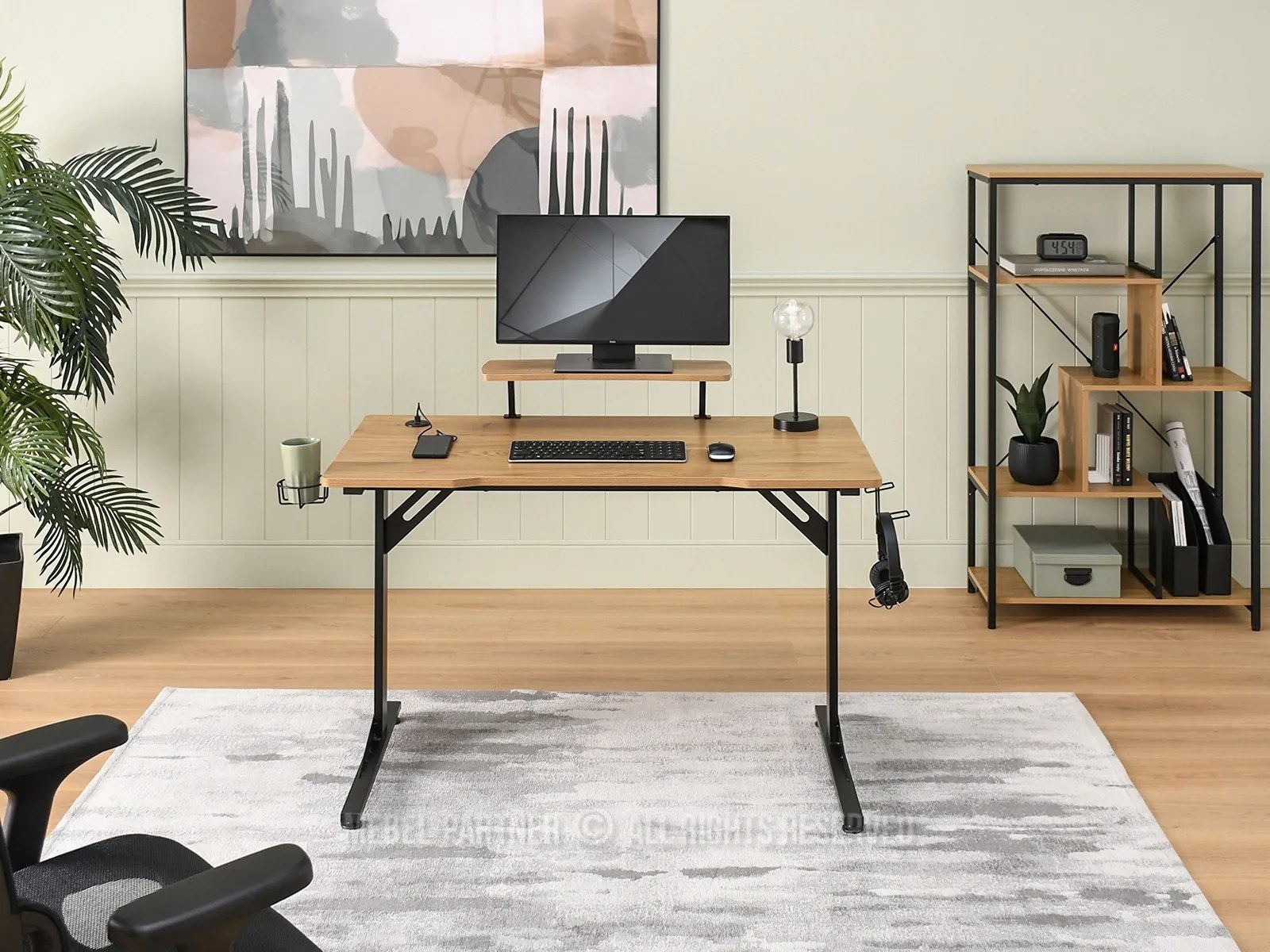 PC stolík Matts 115 (dub + čierna). Akcia -28%. Vlastná spoľahlivá doprava až k Vám domov. 1109789