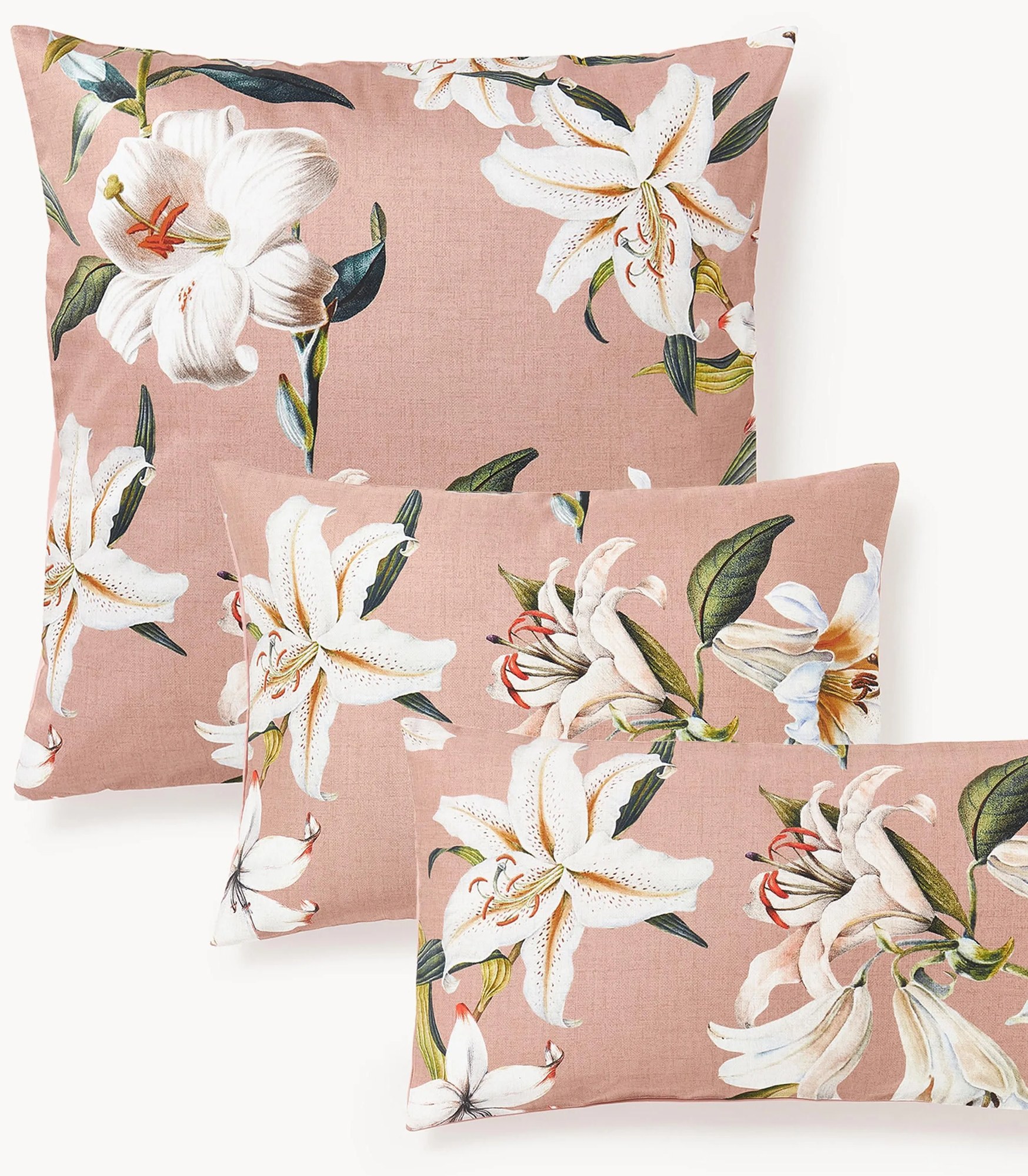 Obliečka na vankúš z bavlneného saténu's kvetinovou potlačou Flori