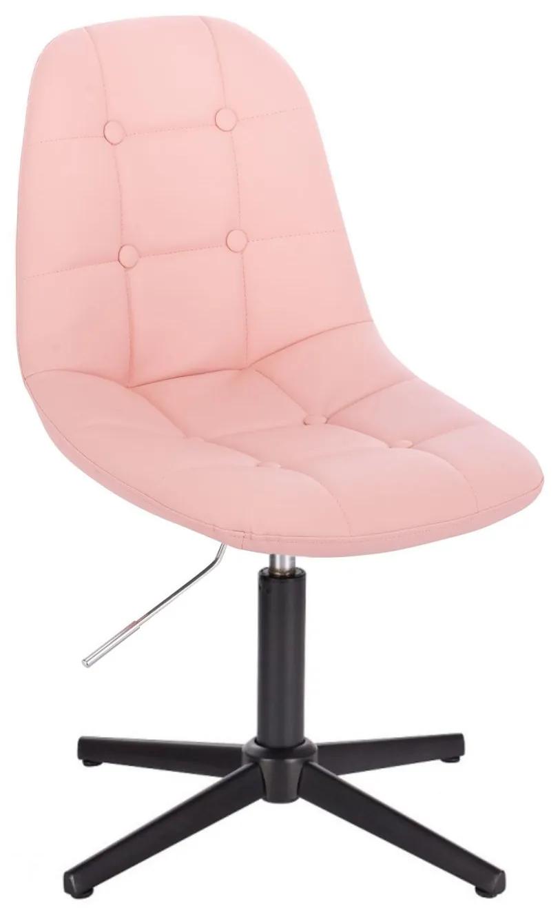 LuxuryForm DESIGN Stolička SAMSON na čiernom kríži - ružová