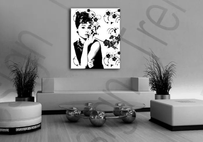 Ručne maľovaný POP Art obraz Audrey Hepburn ah4