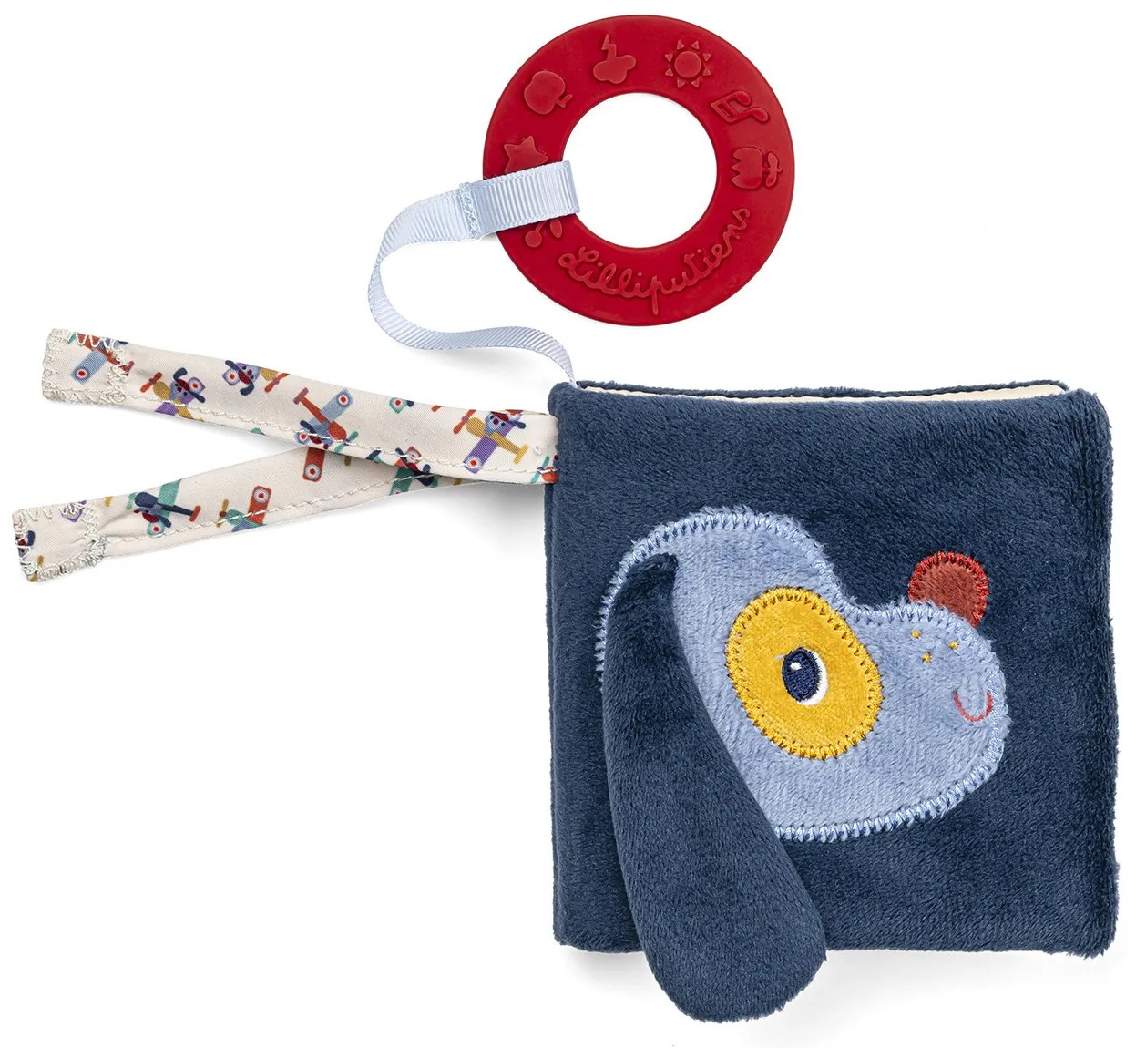 Lilliputiens - textilná knižka s hryzadielkom - psík Jules