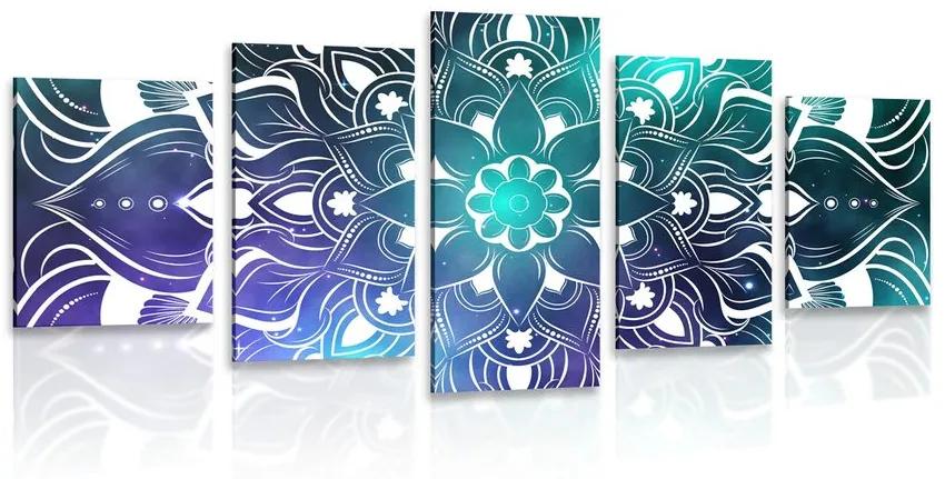 5-dielny obraz moderná Mandala s orientálnym vzorom