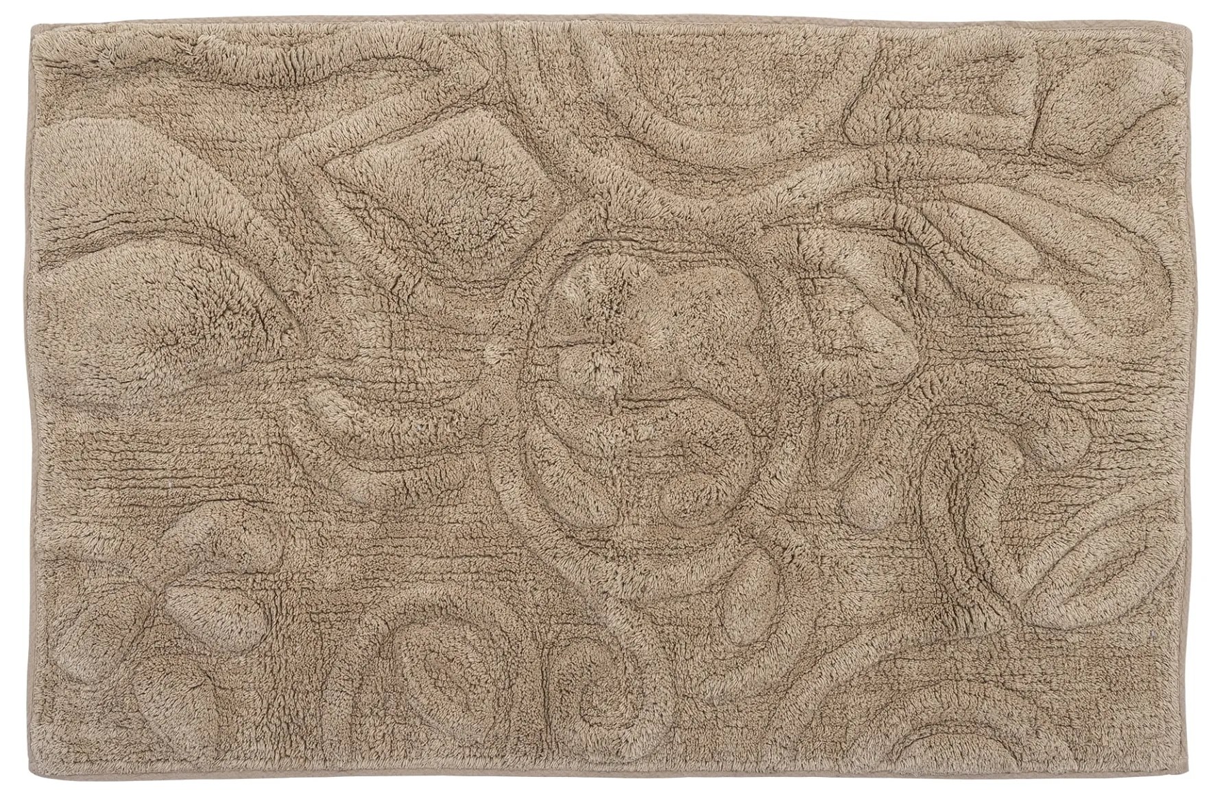 Bloomingville Bavlnená kúpeľňová predložka Sestu Brown 75 × 50 cm