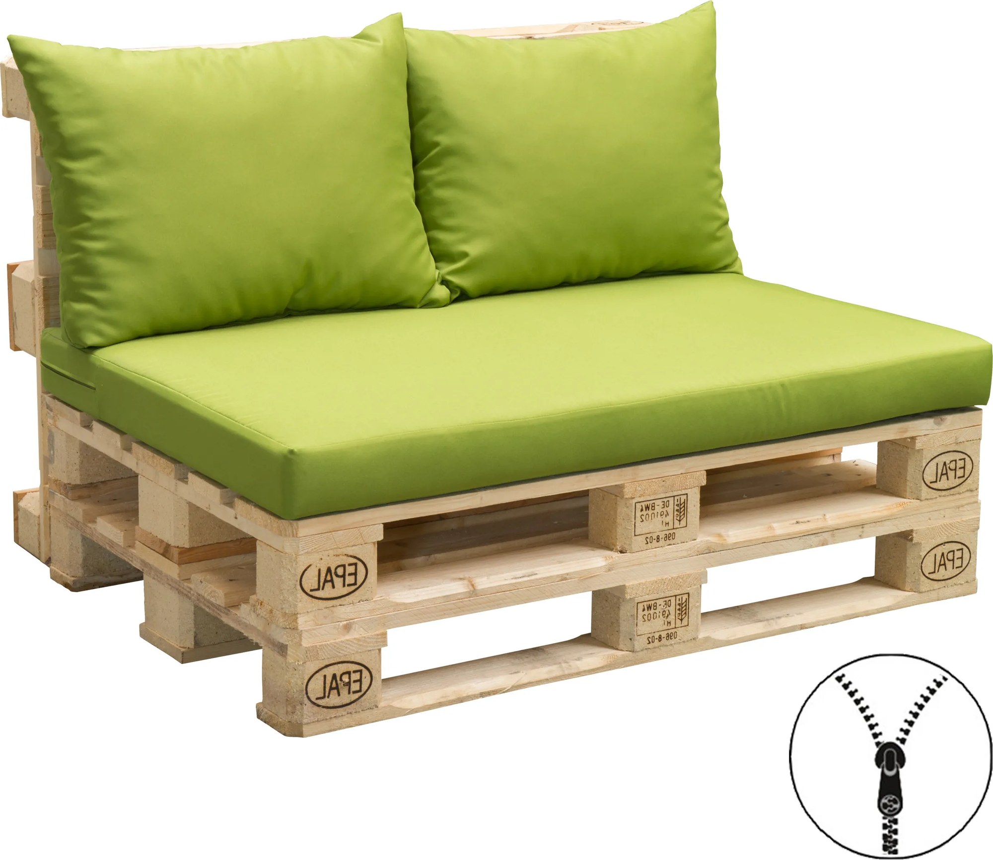 Doppler Podušky na paletové sedenie sedák + 2x vankúš zelená