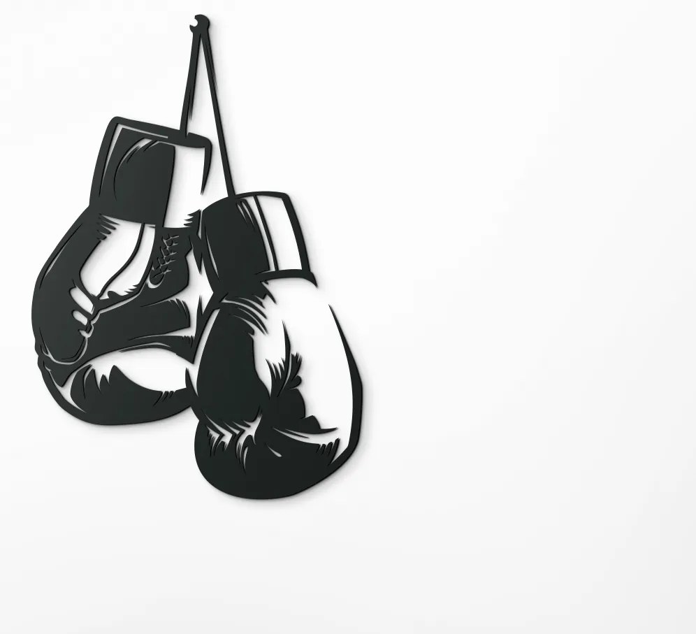 drevko Drevená nálepka Boxerské rukavice Rozmer obrazu: 44,5 x 30,5 cm, Farba dekorácie: Čierna