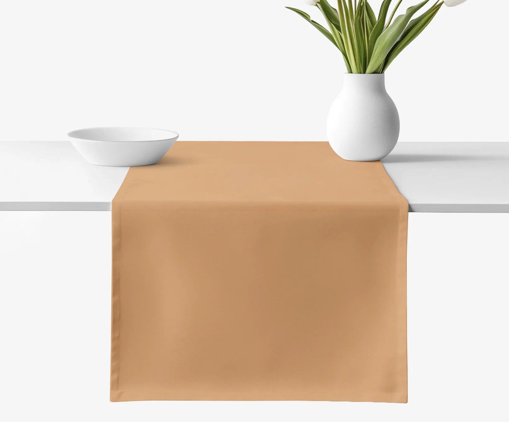 Goldea behúň na stôl 100% bavlnené plátno - jesenný hnedý 35x120 cm