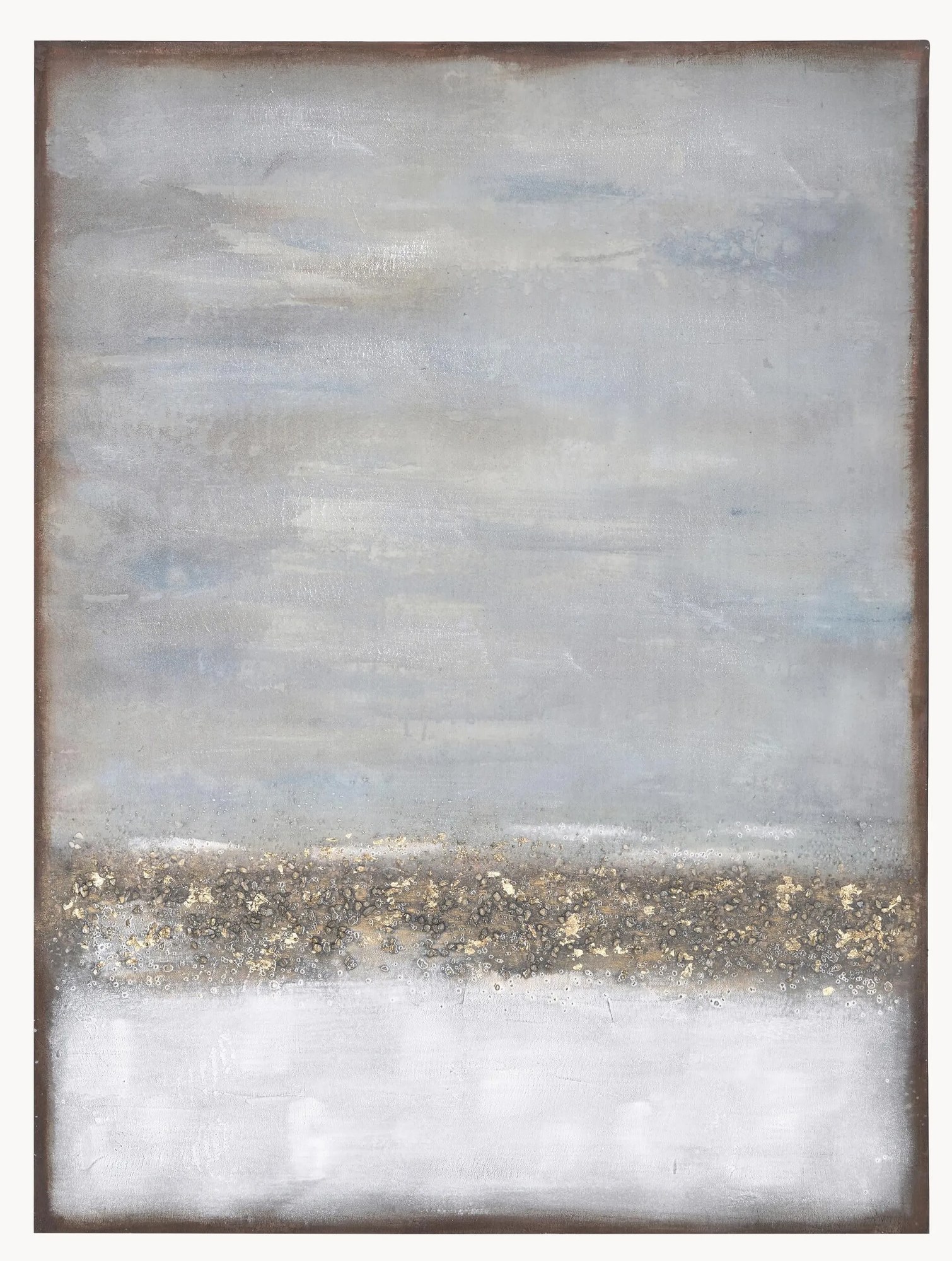 Ručne maľovaná nástenná dekorácia v drevenom ráme Abstract Horizon