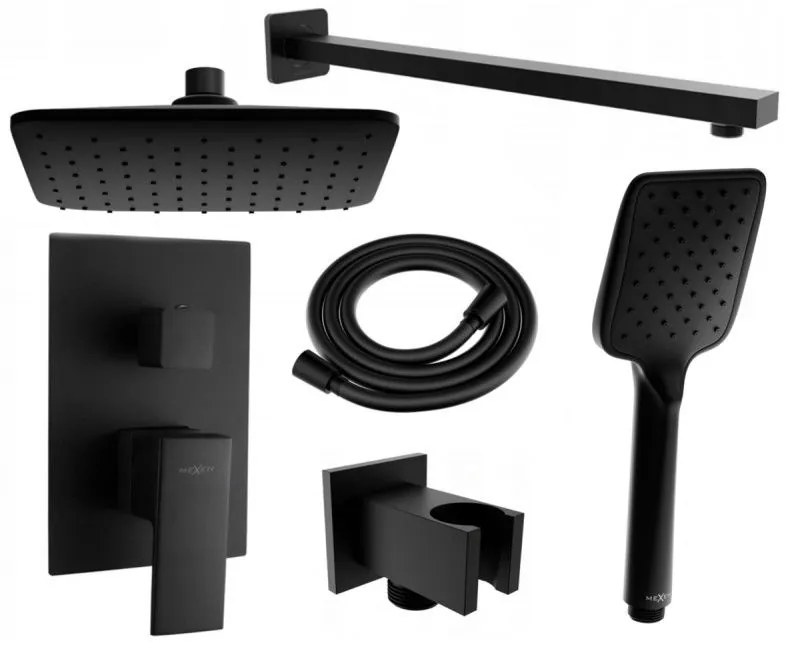 Mexen Uno, podomietkový sprchový set DR62, čierna, 71435DR62-70