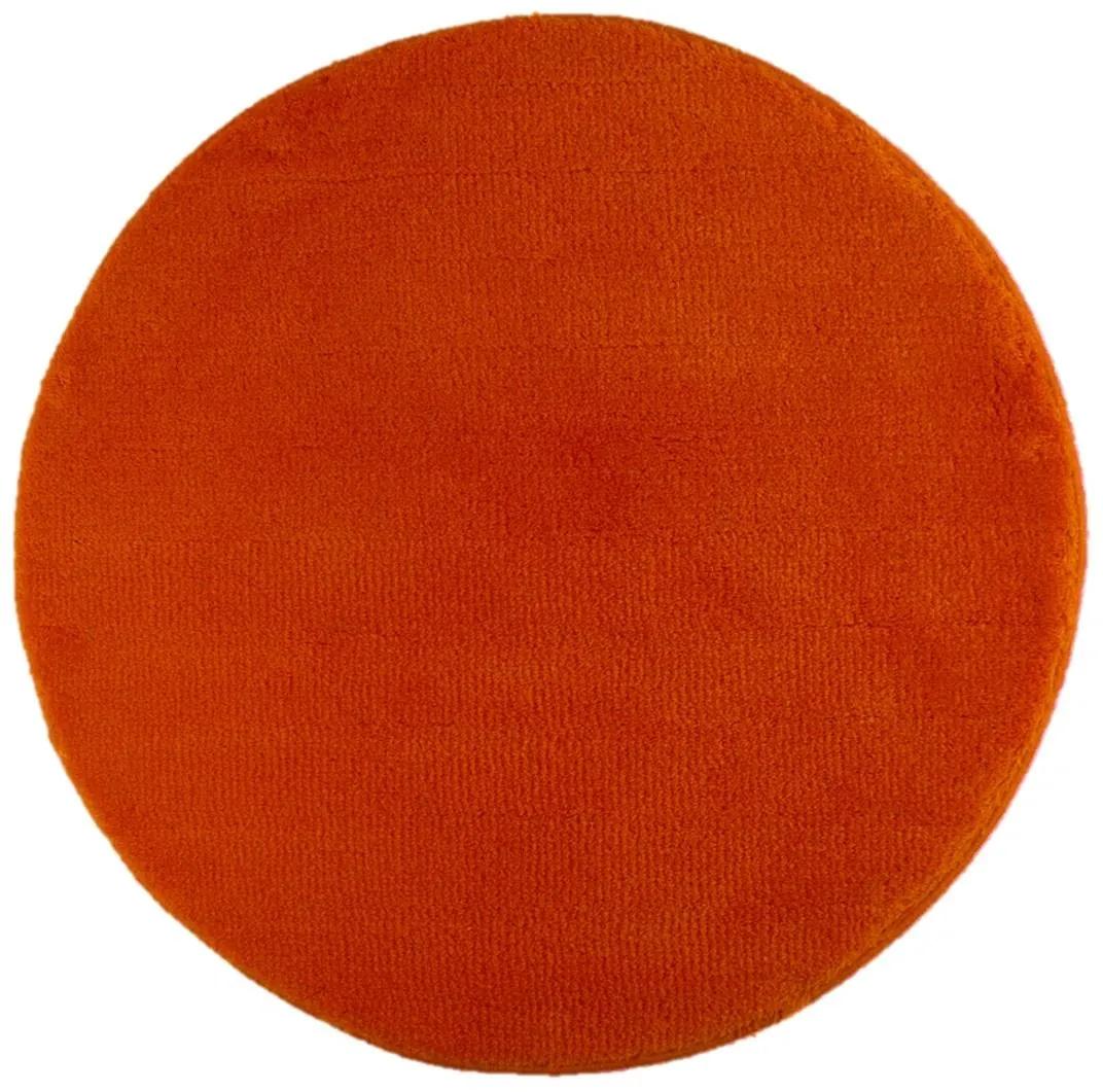 ROUTNER Kúpeľňová predložka UNI COLOR Oranžová 10108 - Oranžová / Kruh Ø 90 cm 10108