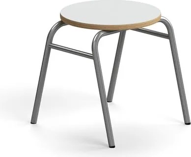 Stolička ALTUS, výška 380 mm, strieborná/šedá