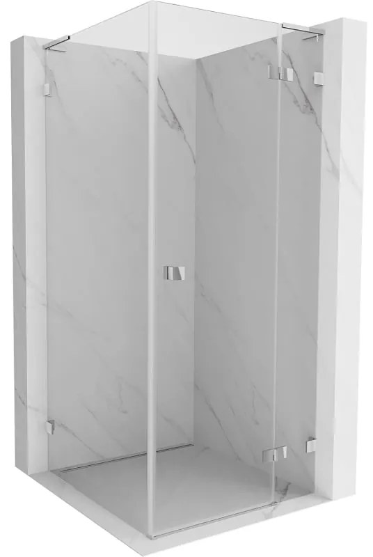 Mexen Lunar L, 1-krídlový sprchový kút, pravý, 100 x 100 cm, 8mm číre sklo, chrómový profil, 834L-100-100-01-00-P