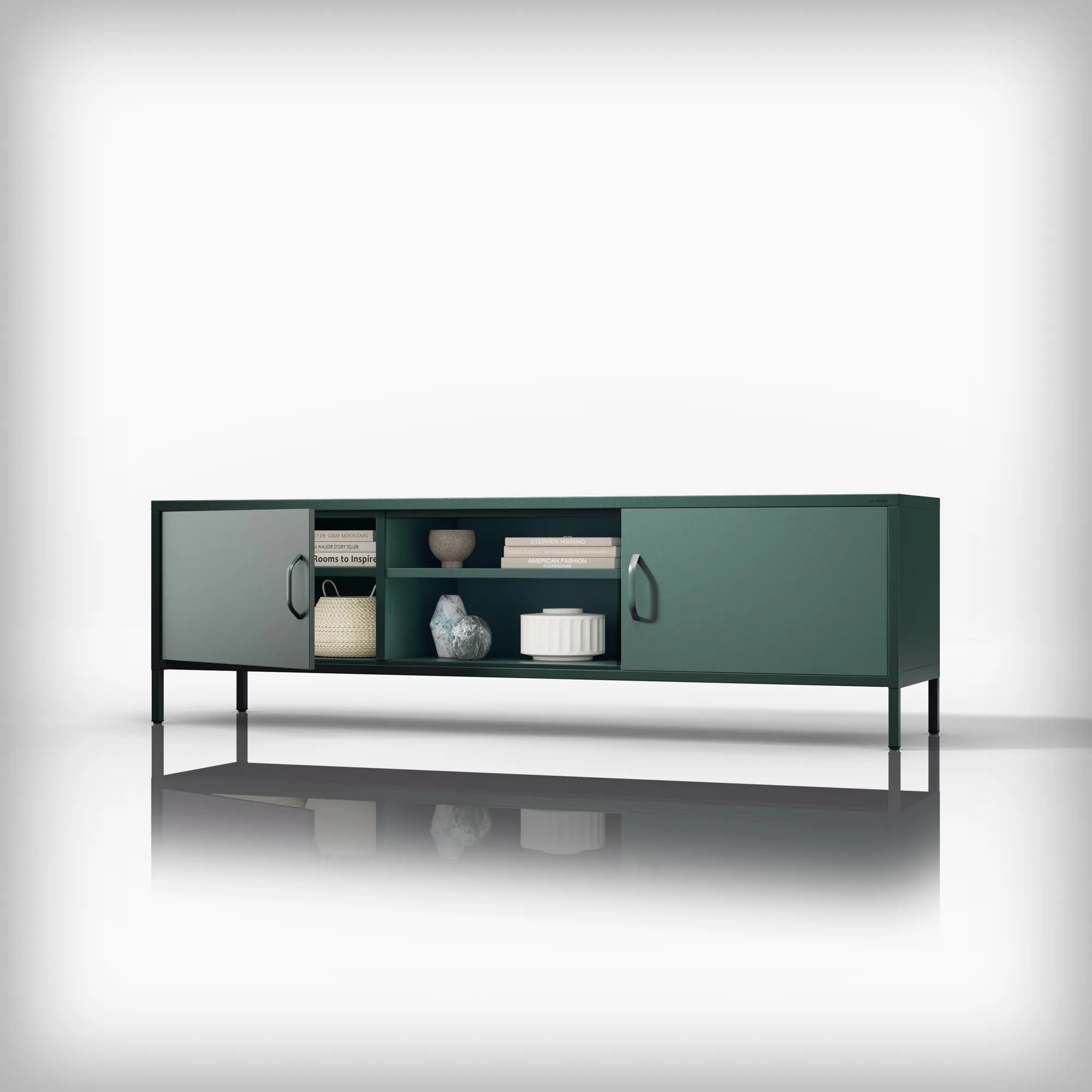 RTV skrinka XL ROSARIA 1700 x 400 x 500, fľaškovozelená