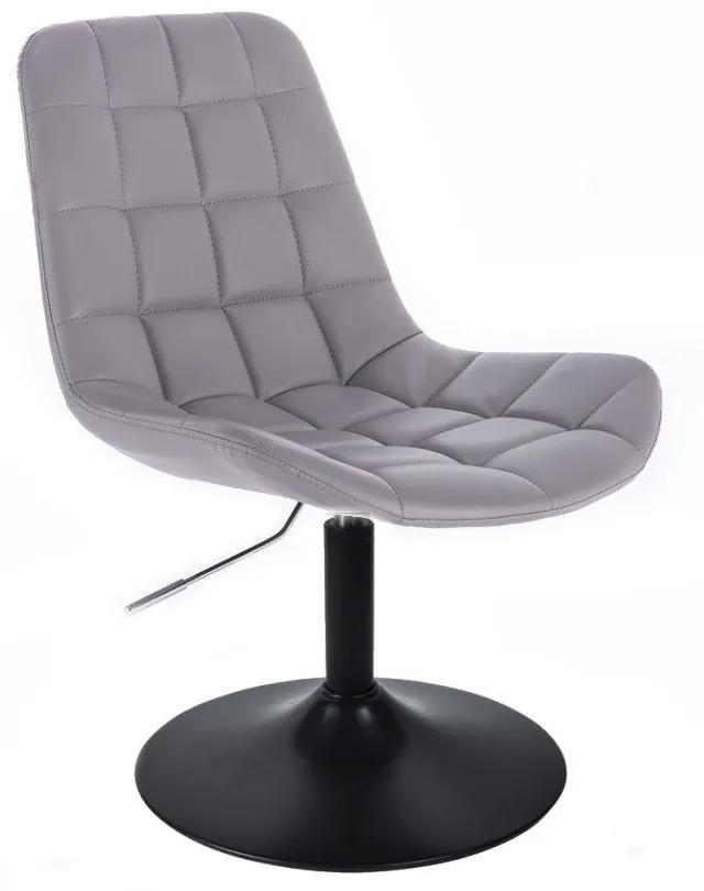 LuxuryForm DESIGN Stolička PARIS na čiernom tanieri - šedá