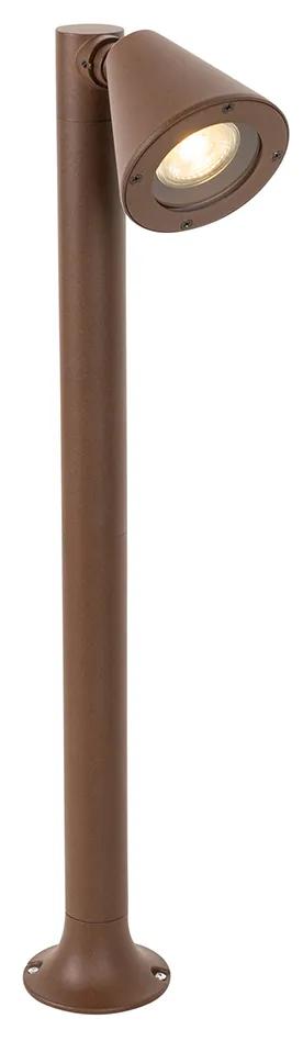 Moderný vonkajší stĺpik hrdzavohnedý 60 cm IP44 nastaviteľný - Ciara