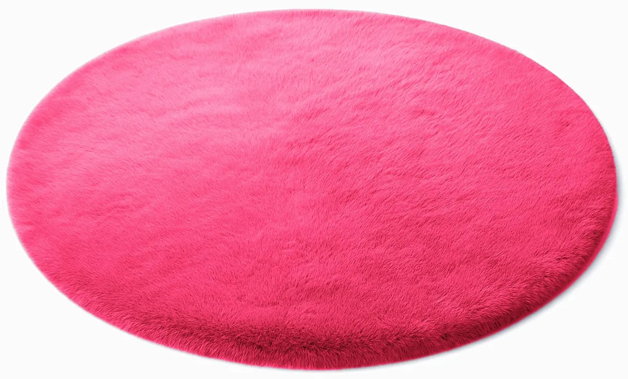 TZ Tmavoružový okrúhly koberec Rabbit Rozmer: 150 cm