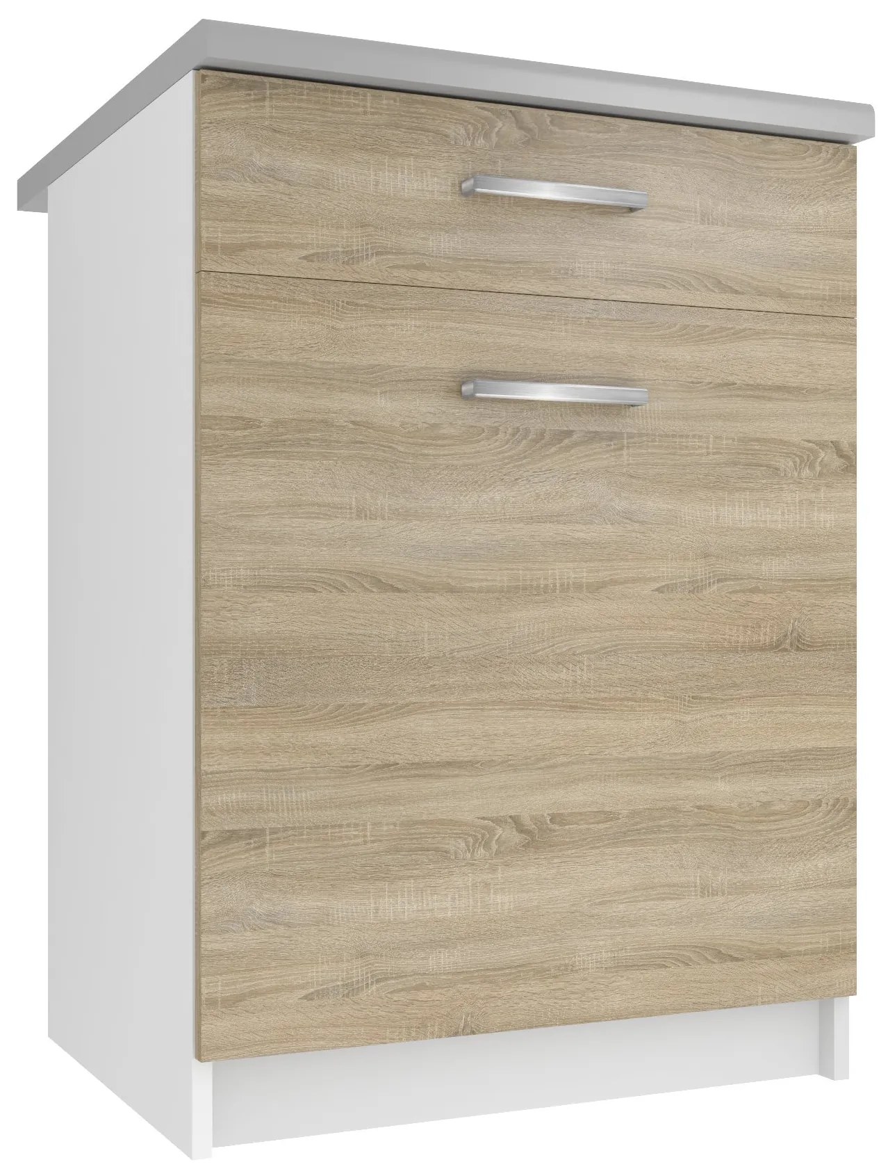 Kuchynská skrinka Belini spodná so zásuvkami 60 cm dub sonoma s pracovnou doskou TOR SDSZ1-60/0/WT/DS/0/E