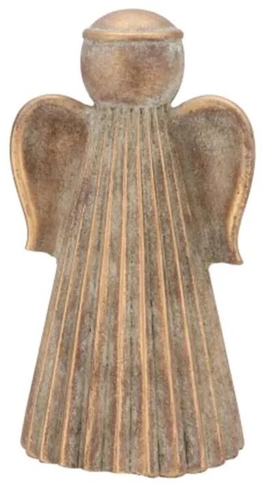 Zlatá antik cementová dekorácia anjel Angel Gold - 11*11*20 cm