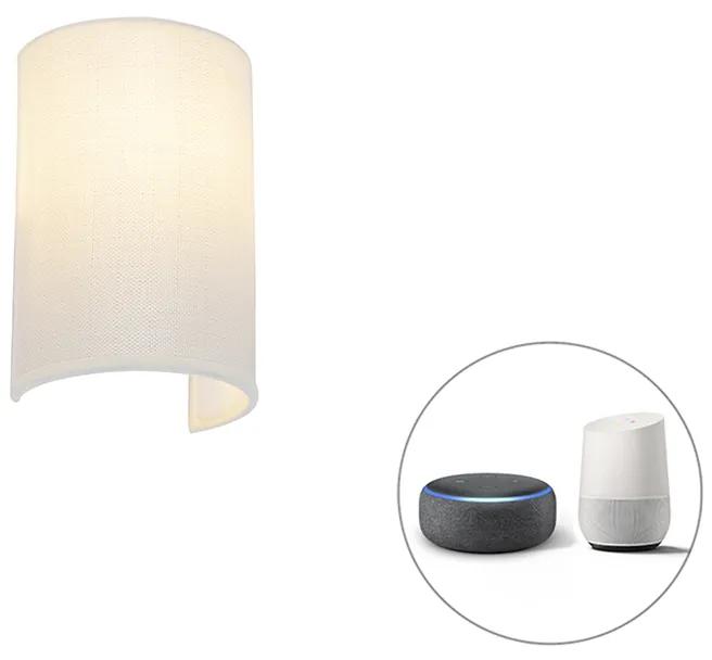 Inteligentná nástenná lampa biela vrátane Wifi A60 - Simple Drum Jute
