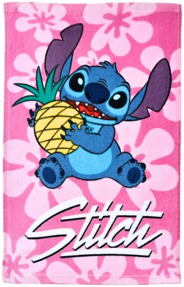 Malý detský uterák Stitch s ananásom - 100% bavlna - 30 x 50 cm