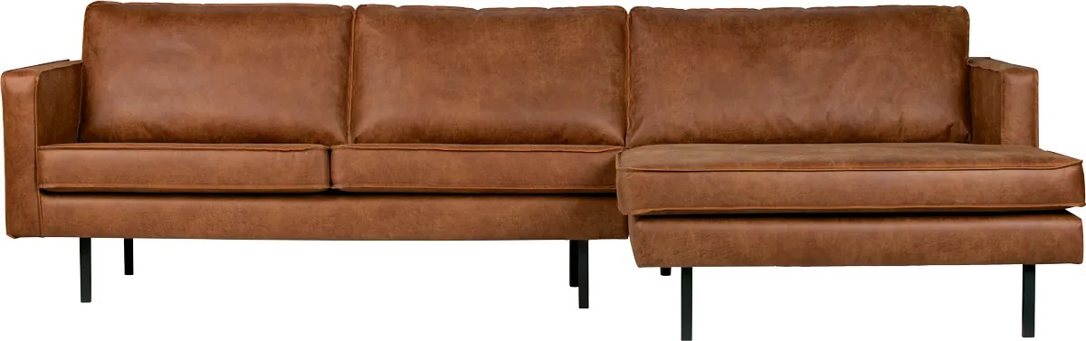 BePureHome Rodeo veľká rohová sedačka kožená - Koňak, Pravá