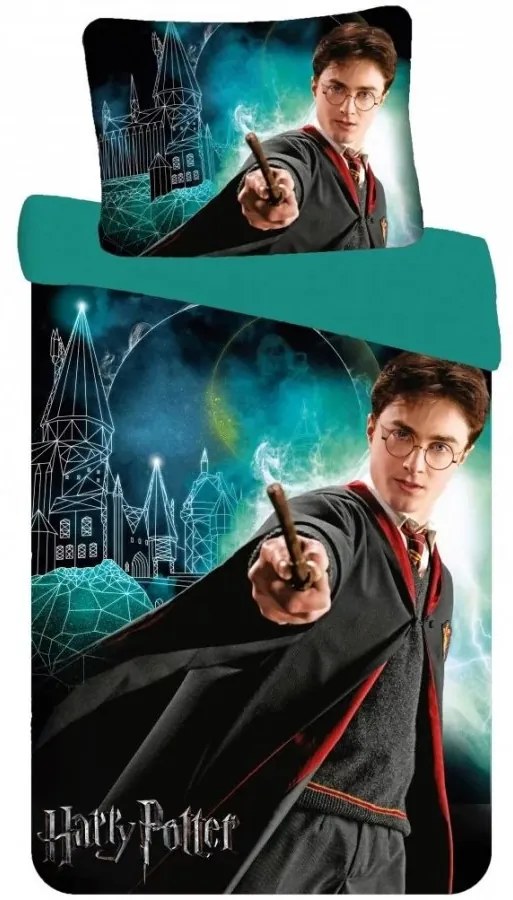 Bavlnené posteľné obliečky Harry Potter - motív Mladý čarodejník - 100% bavlna - 70 x 90 cm + 140 x 200 cm