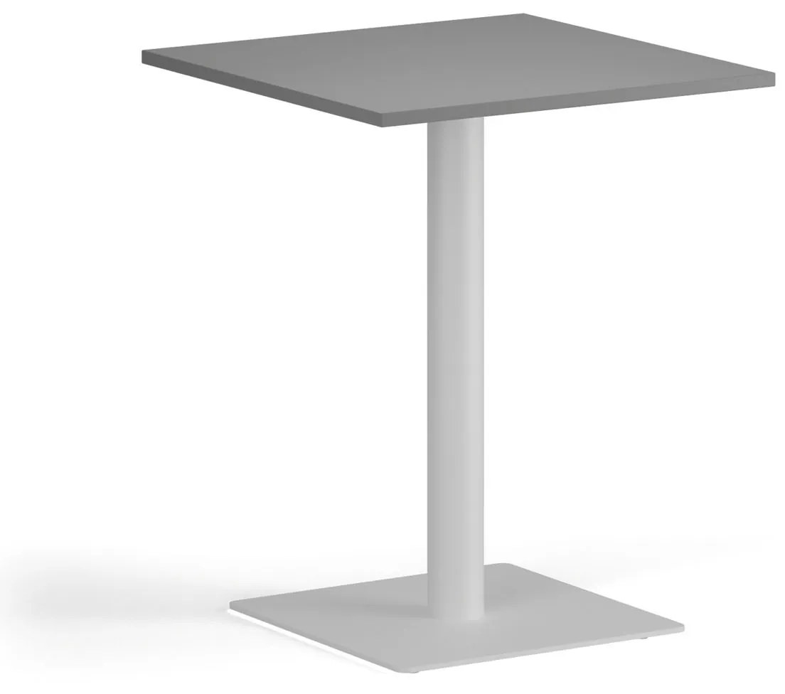 Konferenčný stolík ENZO, 60x60 cm, biela podnož, grafit