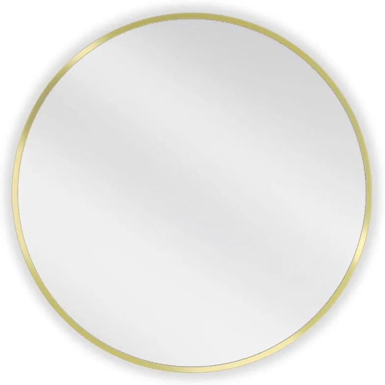 Mexen Loft, okrúhle kúpeľňové zrkadlo 65 cm, farba rámu zlatá matná, 9850-065-065-000-50