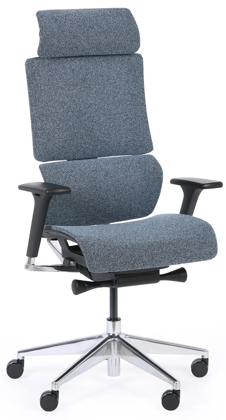Kancelárska balančná stolička PHOENIX, sivomodrá