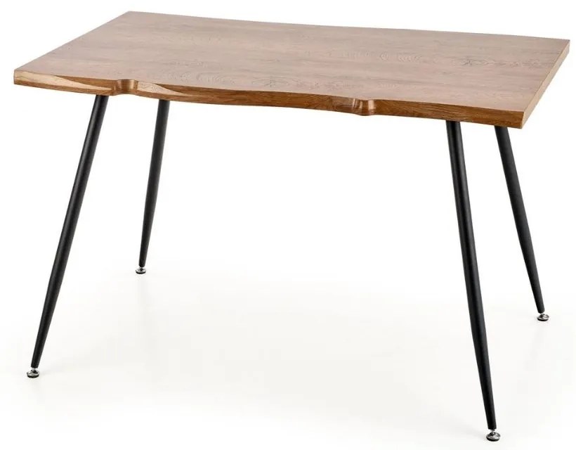 Jedálenský stôl Lars, prírodné drevo / čierna