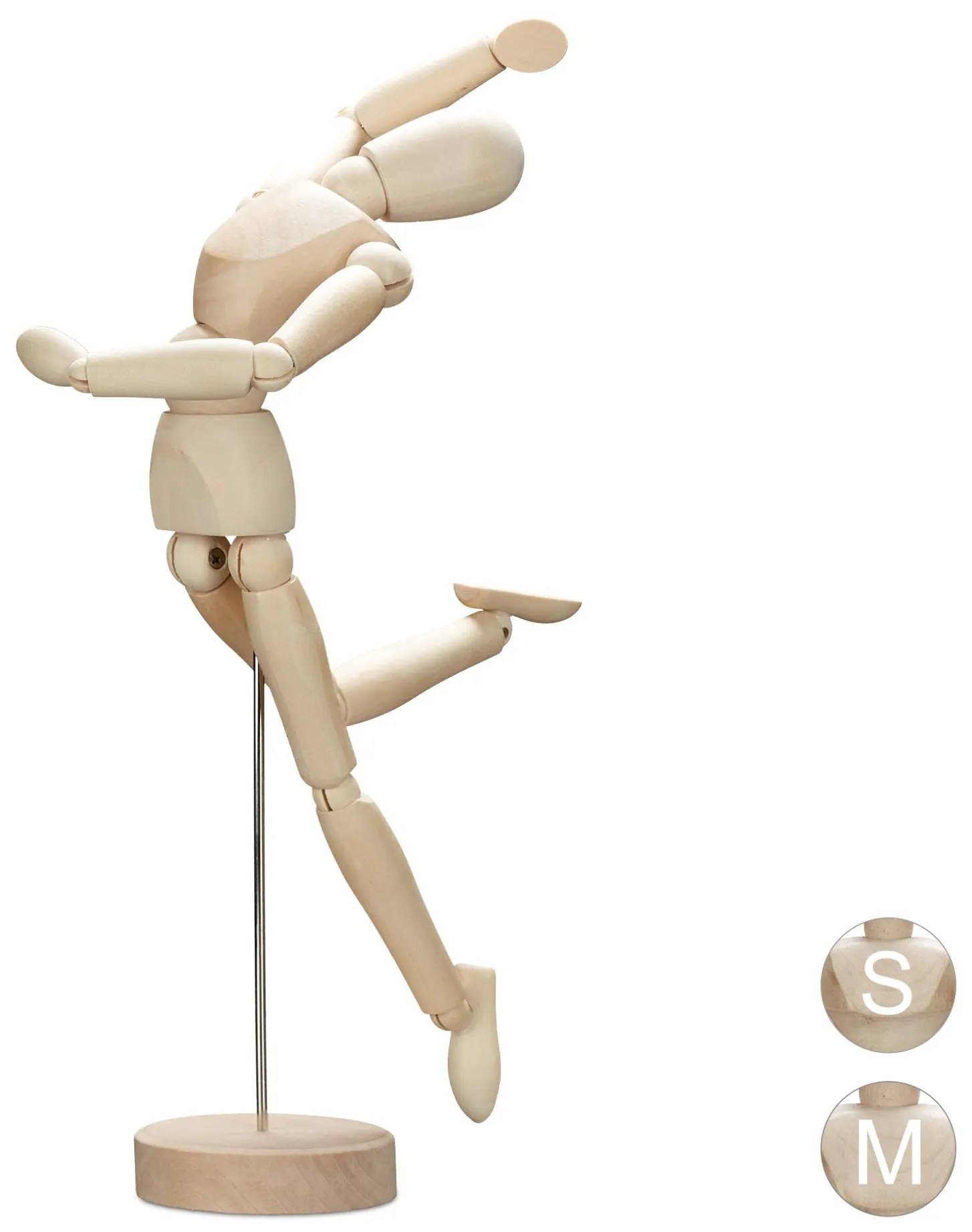 Drevená kĺbová figurína L RD26737