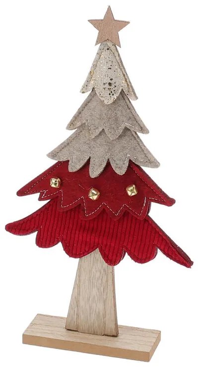 Filcová vianočná dekorácia STROMČEK červená 39 cm