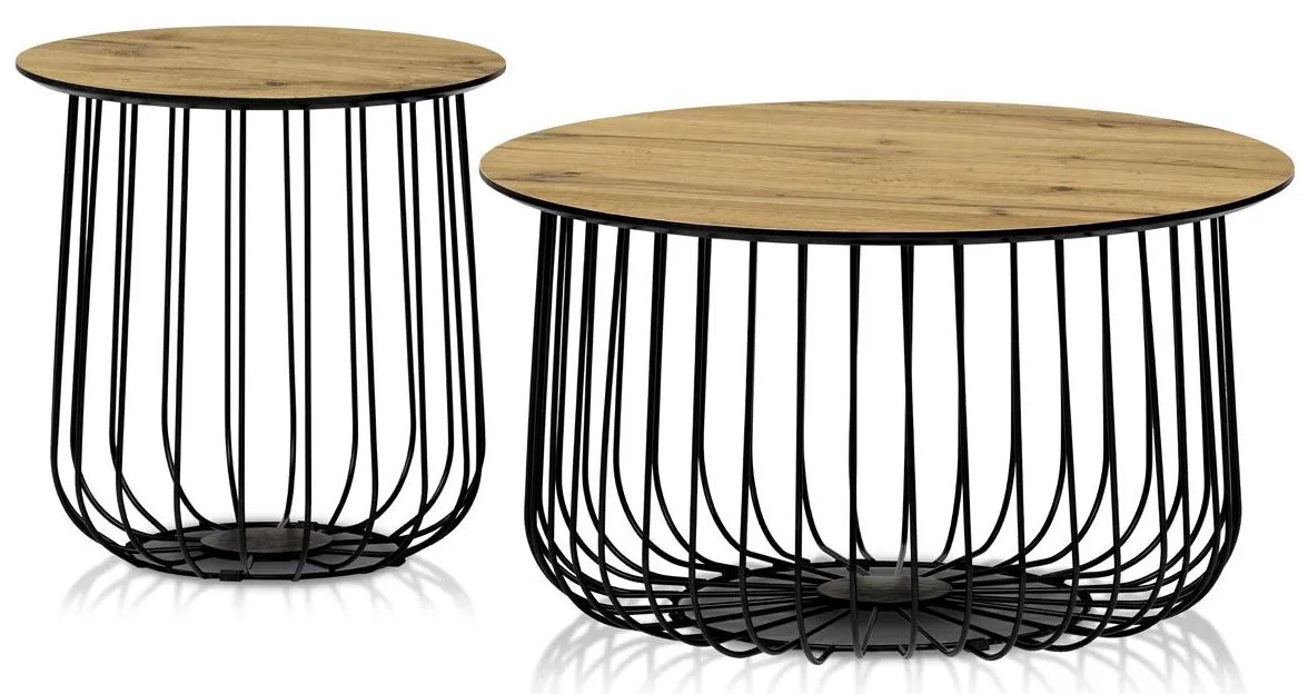 Set 2 konferenčných stolíkov Adelantarla (dub divoký). Vlastná spoľahlivá doprava až k Vám domov. 1121138