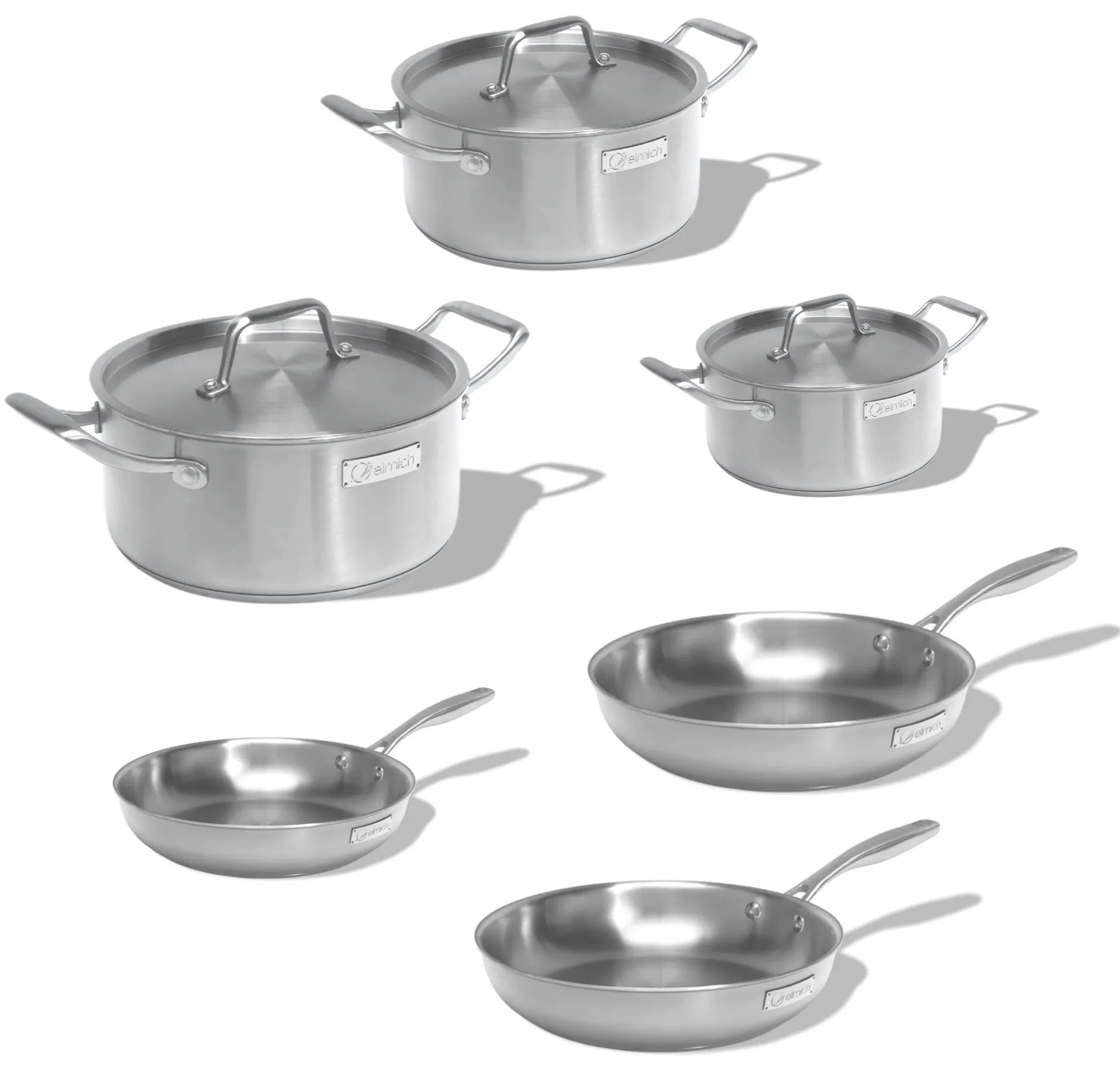 Elmich Kompletná sada nerezového riadu Tria Plus 6 ks