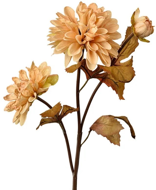 Dekorácia hnedá umelá kvetina chryzantéma - 10*10*66 cm
