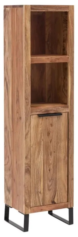 furniture-nabytek.cz - Masívna kúpeľňová skrinka Sydney z akácie, lakovaná, hnedá – 31×25×125 cm