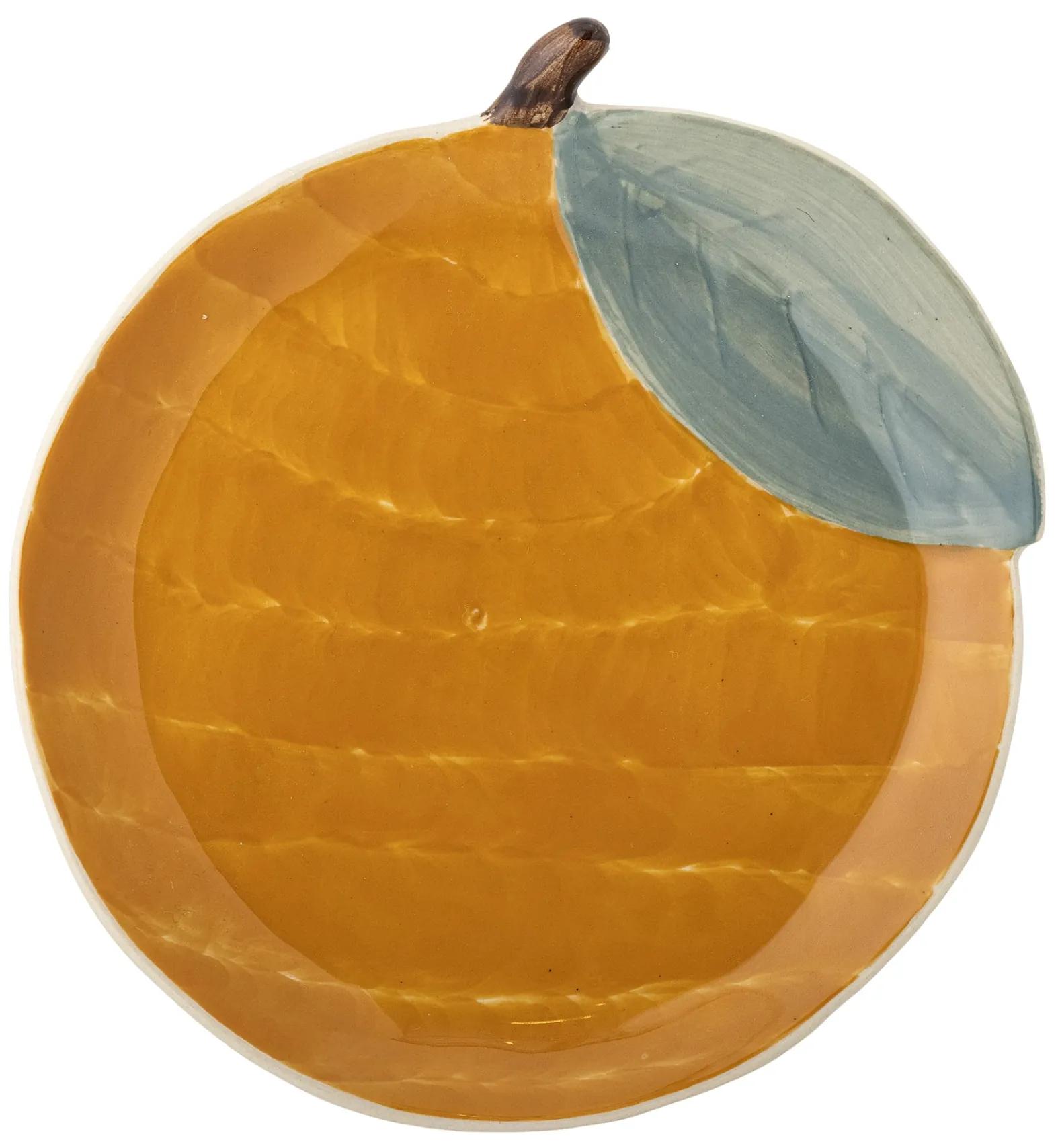 Bloomingville Keramický tanier Agnes Plate Orange Ø 16 cm