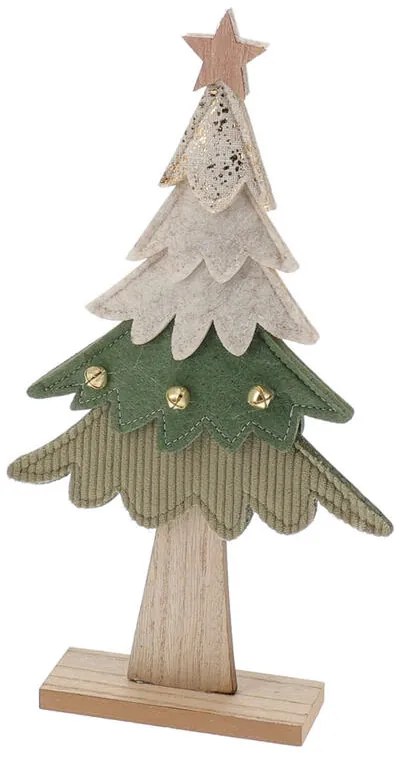 Filcová vianočná dekorácia STROMČEK zelená 39 cm