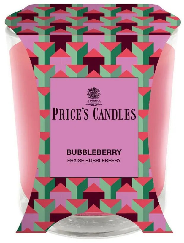 Price´s Price's vonná svíčka ve skle Bubbleberry - hoření 45h