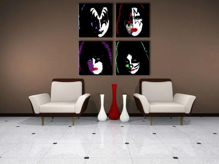 Ručne maľovaný POP Art obraz Kiss | rôzne rozmery