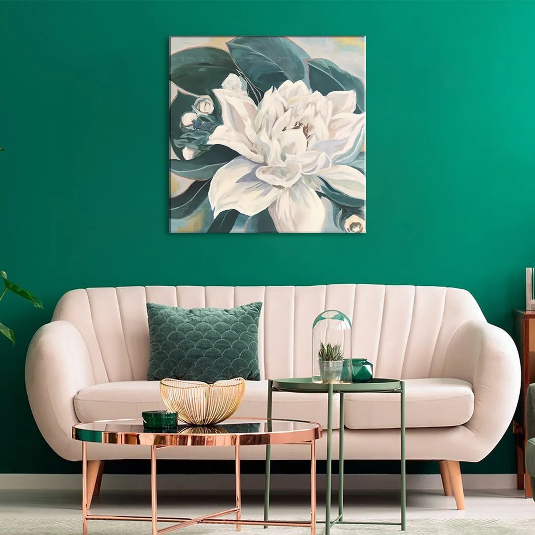 Obraz na plátne KYTICA SO ZELENÝMI LISTAMI 70x70 cm