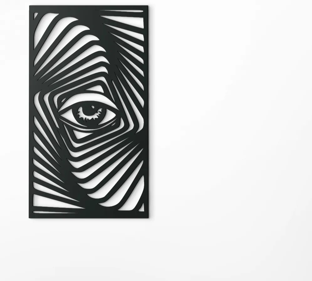 drevko Drevený obraz na stenu Zebrie oko Rozmer obrazu: 44,5 x 25 cm, Farba dekorácie: Čierna