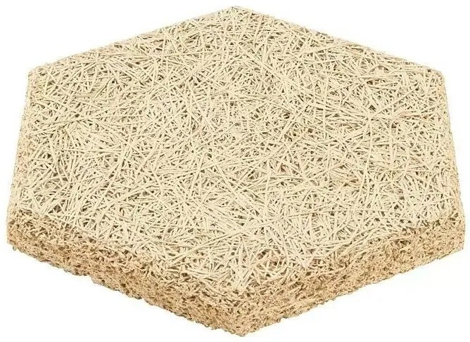 Fibrotech Akustický obkladový panel Hexagon, biely cement, drevitá vlna, 250 × 289 × 25 mm, slonová kosť svetlá, 18 ks