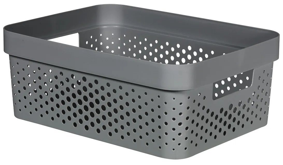 Curver Úložný box INFINITY 11l recyklovaný plast tmavosivý