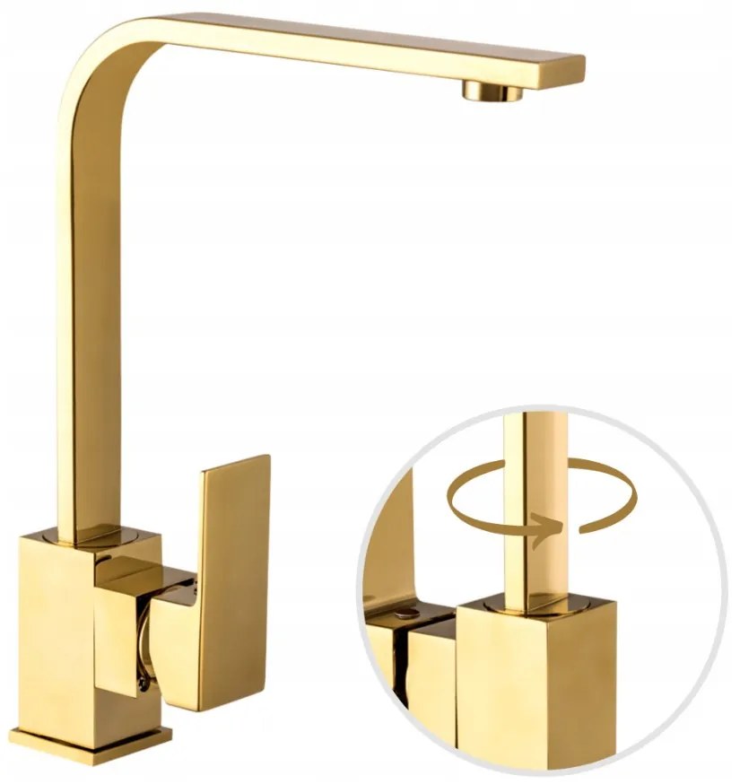 Gamma Nook, stojanková drezová batéria h-265, zlatá lesklá, GMA-BNK-GD