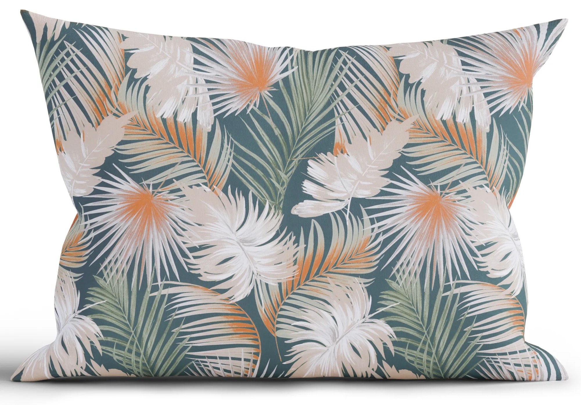 Bavlnená obliečka na vankúš Renforcé 50 × 70 cm - Taisa zelená/terakota