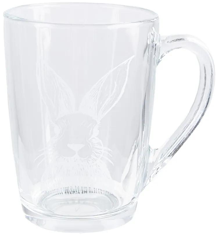 Čajová sklenice 300 ml Průhledný skleněný králičí hrnek na čaj - 11*8*11 cm / 300 ml