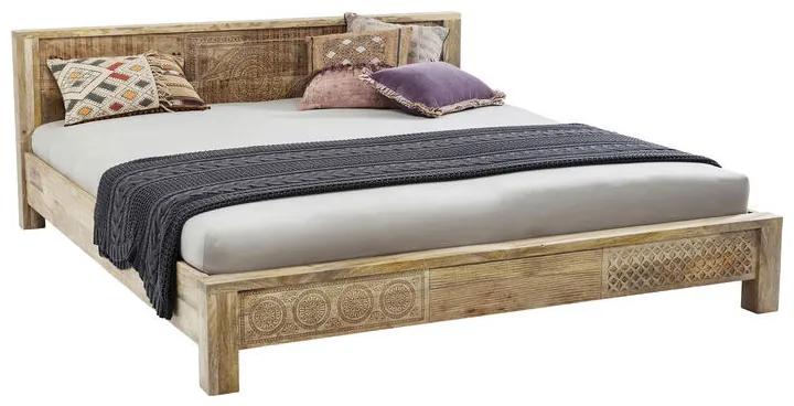 Posteľ Manu 180x200 indický masív mango Posteľ Manu 180x200 indický masív mango