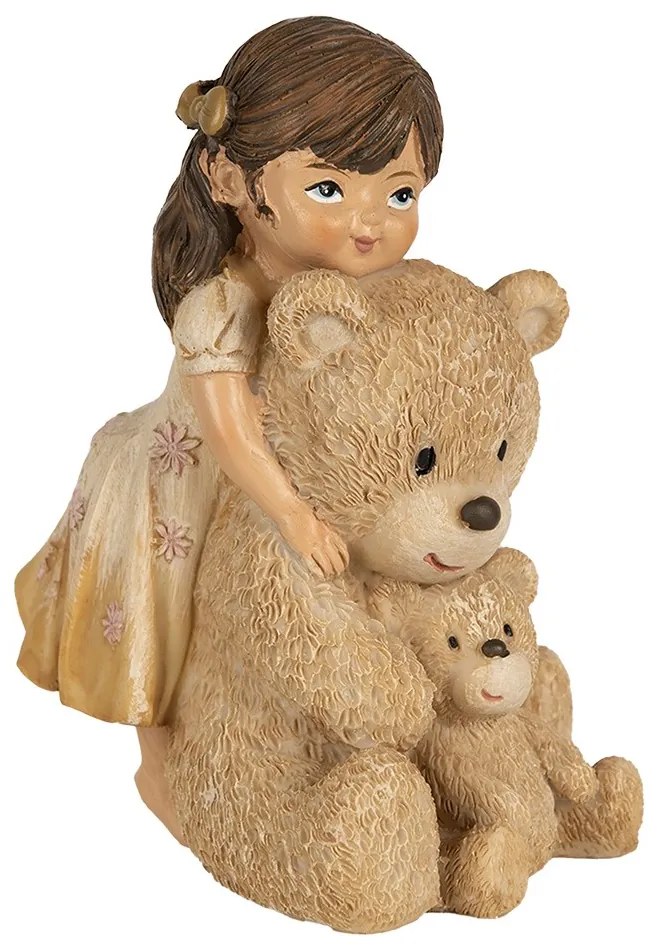 Dekorácia dievčatko s medvedíkmi - 9*7*12 cm