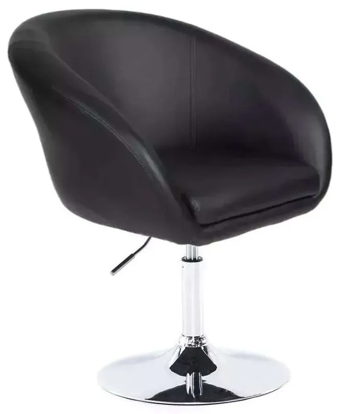 LuxuryForm DESIGN Stolička VENICE na striebornom tanieri - čierna